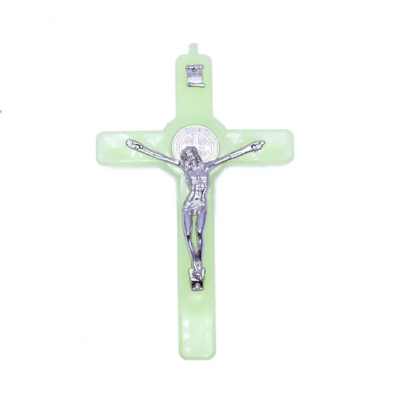 Plastic Luminous Metal for Cross Church Relics Jesus on the Stand for Cross Wall Crucifix