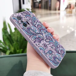 Elegant Peacock Feather Silicone Phone Case - Vibrant Design & Durable Protection for Redmi 15 4G (Light Purple)