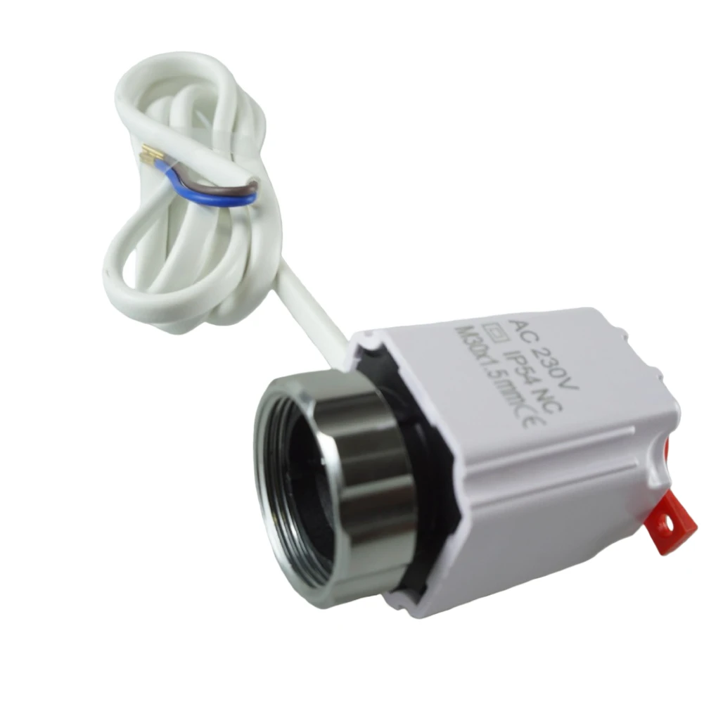 หัววาล์วควบคุมความร้อนไฟฟ้า M30*1.5 24V230V สำหรับระบบทำความร้อนใต้พื้น ติดตั้งง่าย 1 ชิ้น 1
