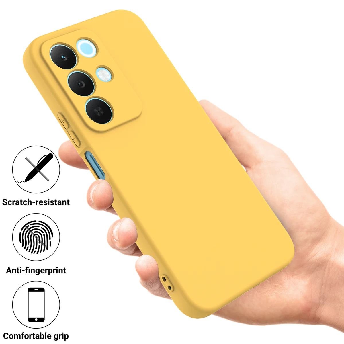 Silicone Skin-Feel Anti-Fall Shockproof Cover with Lanyard