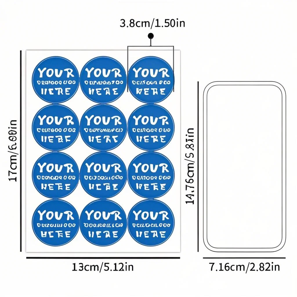 120PCS (10 Sheets) Custom Waterproof Vinyl Stickers – Personalized Coffee Cup Logo Labe... - SKU WVS12335 - UGI Packaging