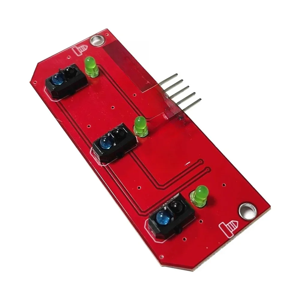DIY 로봇 프로젝트 3방향 추적 라인 팔로워 모듈 조절 가능한 감도 5V 작동 전압 표시등