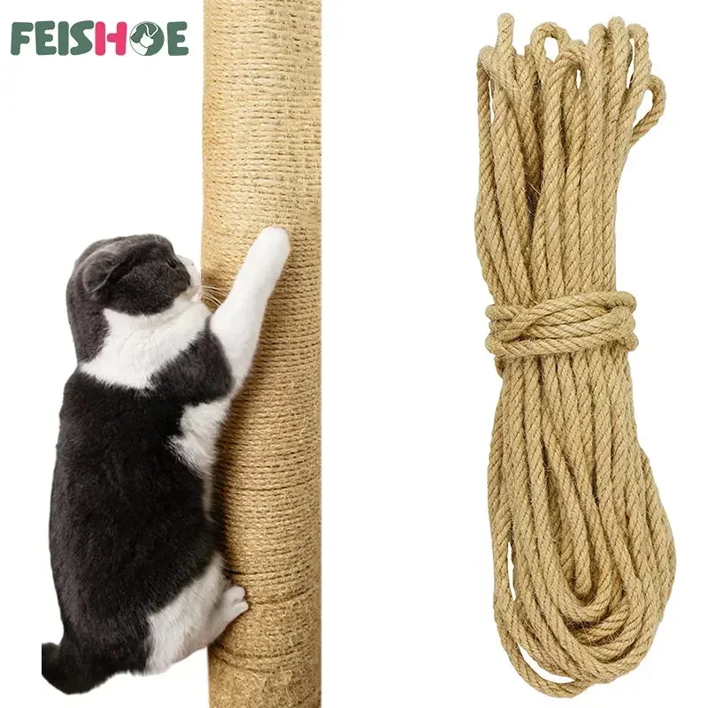 10M Natural Sisal Rope Cat Scratcher Rope Tree Scratching DIY Toy Paw Claw Furniture Protector Scratching Post Cat Accessories 1