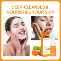 Ensemble nettoyant et savon au curcuma, nettoyage en profondeur, acide kojique, dissolvant de points noirs, nettoyage de la peau, contrôle de l'huile, estompe les marques d'acné, éclaircit 3
