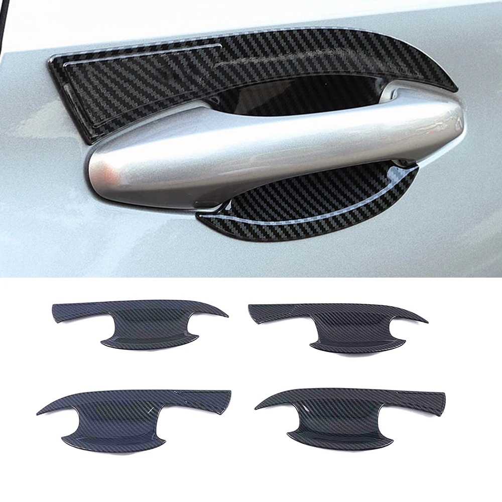 

Для Haval H6 3rd Gen 2021 2022 внешний аксессуар накладка на дверную ручку чашу защитное украшение цветная наклейка из углеродного волокна