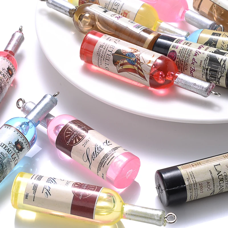 Set of 10 Alcoholic Drink Resin Charms