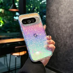 Glitter Bling Diamond Grid Gradient Color Magnetic Wireless Charging Case - Google Pixel9Pro (Grid)