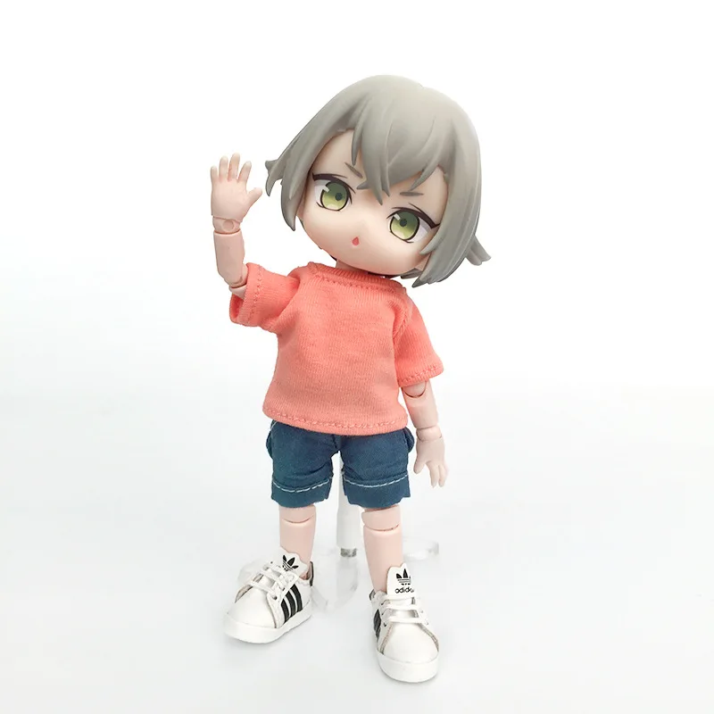 Multi Color Ob11 Doll Clothes Short Sleeve Stripe Dolls Sweater T-Shirt Doll Bottoming Shirt For Ymy Dod P9 1/12bjd Doll Molly 5