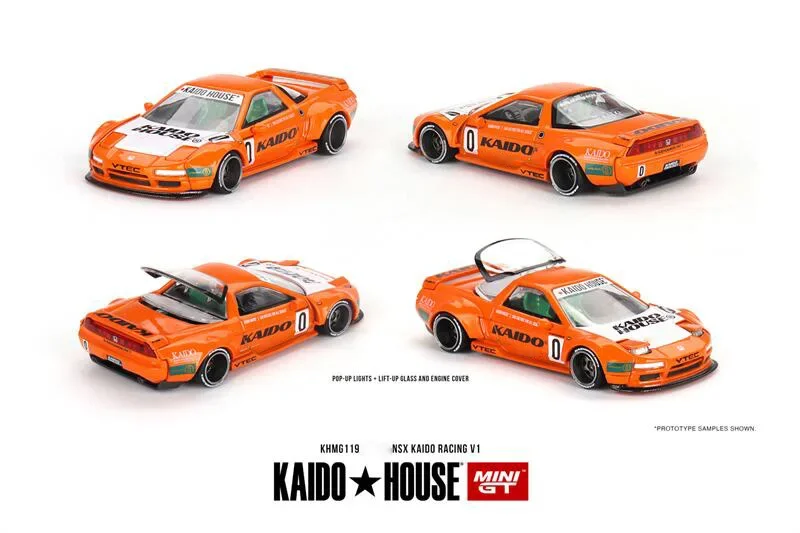 

PreSale Kaido House x MINI GT 1:64 NSX Kaido Racing V1 Orange Die-Cast Car Model Collection Miniature