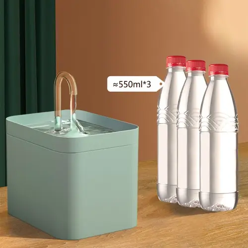 애완 동물 물 디스펜서 자동 필터 전기 음소거 고양이 술꾼 1.5L 고양이 물 분수 용 재순환 여과 술꾼 2