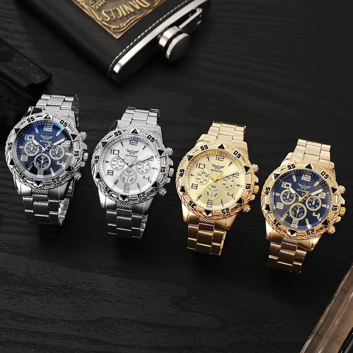 Rock Heavy Popular Big Dial Men Quartz Watches horloges mannen мужские часы Luxury Brand Men's Wristwatch Relogio Masculino Saat 6