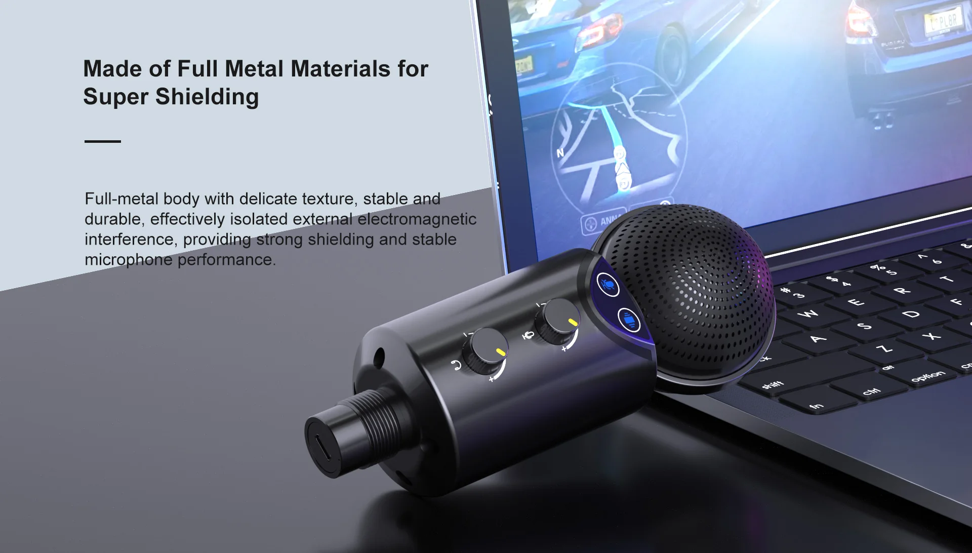 7RYMS AU02-K1 RGB Cardioid Condenser USB Microphone Kit description image 10