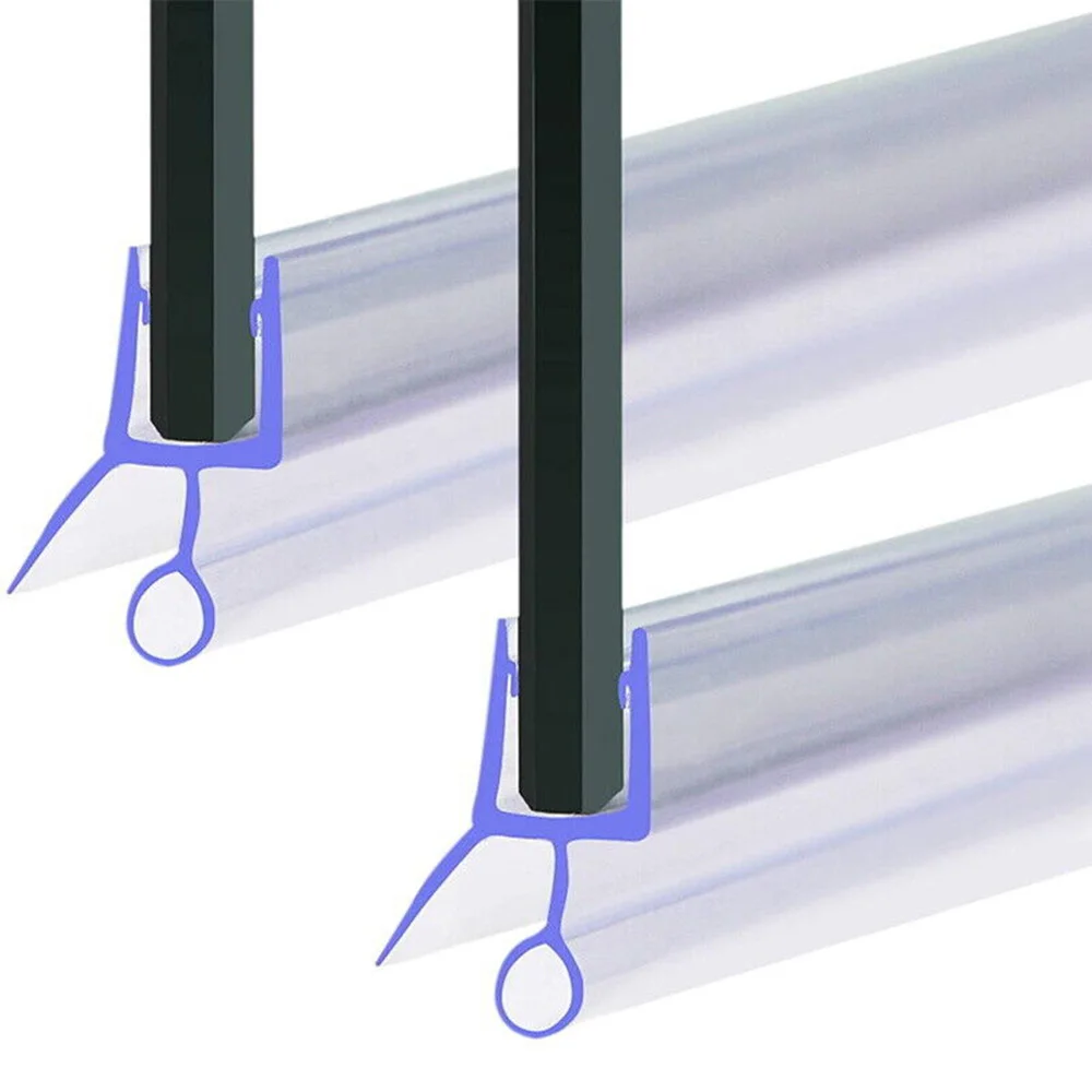 Shower door seal 100cm shower screen seal strip PVC for 1 to 10mm glass gap glue-free waterproof weatherstrip