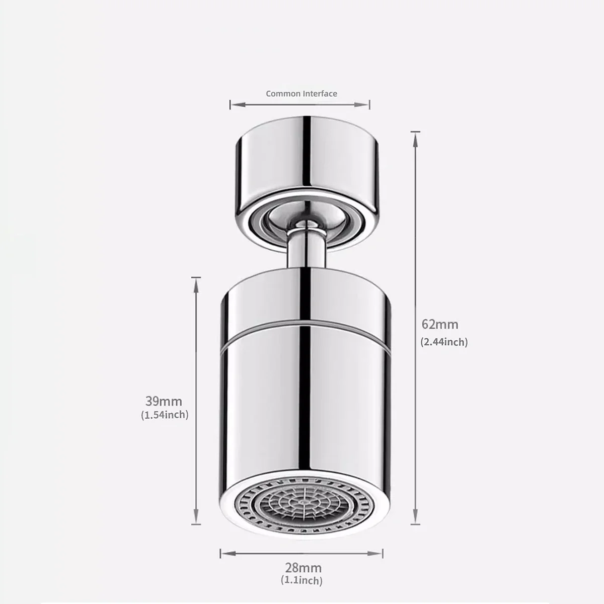 360° Dual Function Anti-splash Bubbler Kitchen Tap Aerator Bathroom Rotatable Extension Faucet Filter Dual Mode Bubbler Nozzle