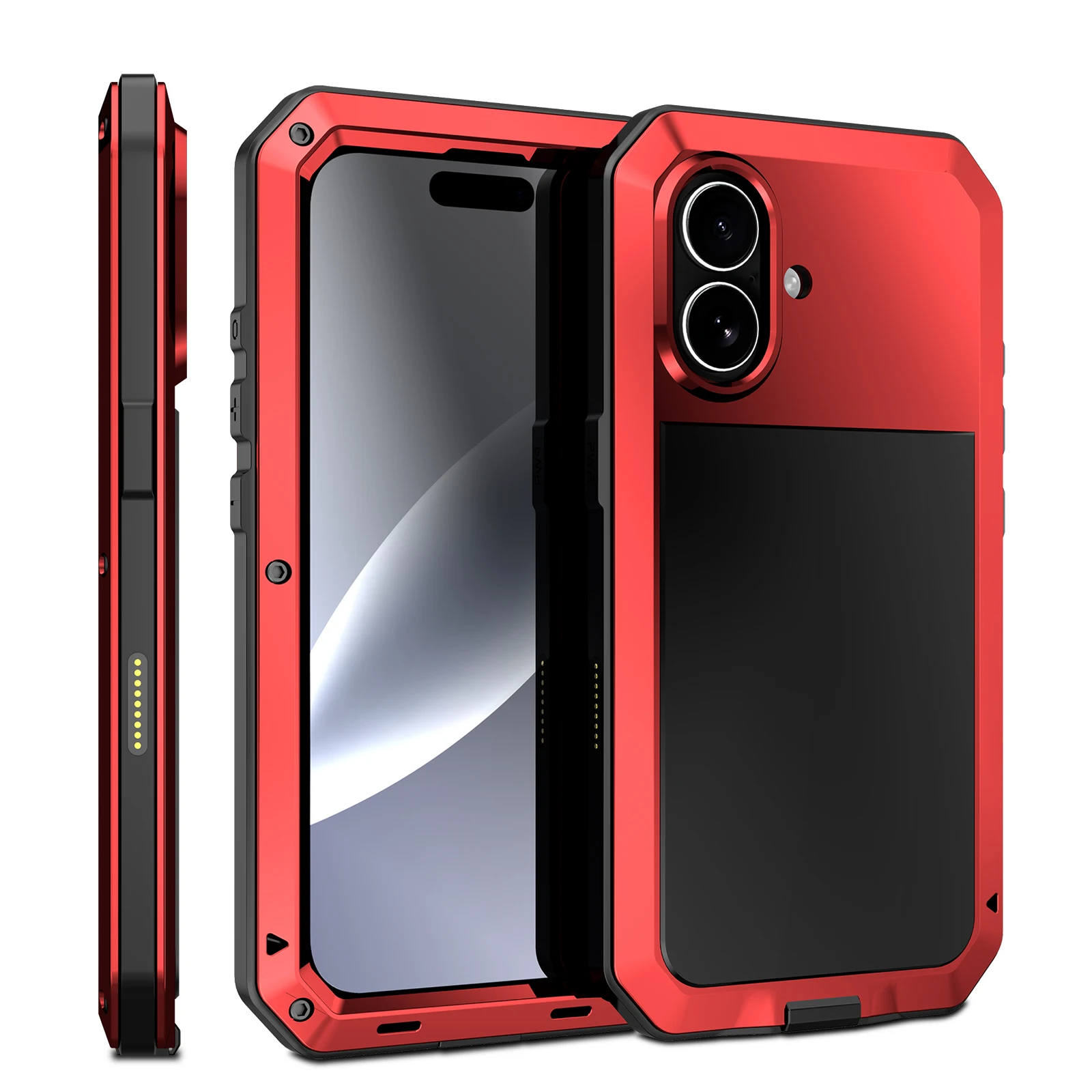 Heavy-Duty Protective Armor Metal Aluminum Shell Shockproof Case