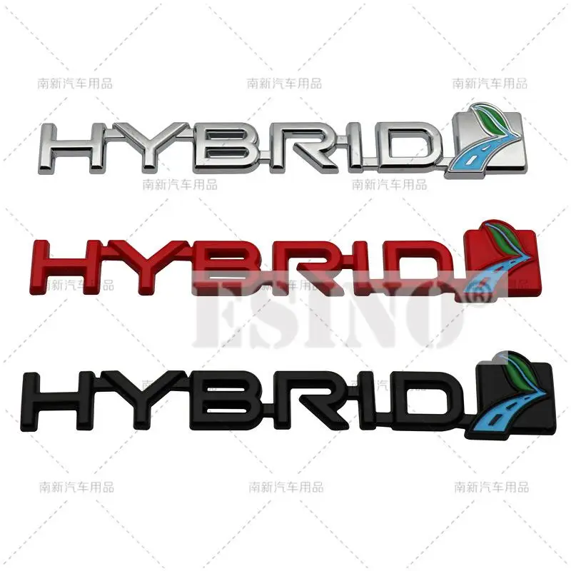 

Car Styling Hybrid 3D Rear Trunk Fender Metal Chrome Zinc Alloy Emblem Badge Decal for Toyota RAV 4 Reiz Camry Corolla Yaris