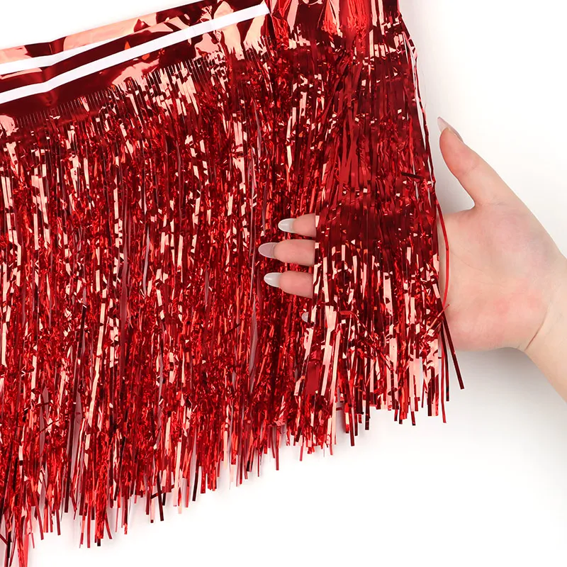 (3M/roll)Width 29.6Cm Rainsilk Flag Party Atmosphere Decoration Festival Celebration Floral Design Diy Cheerleading Team