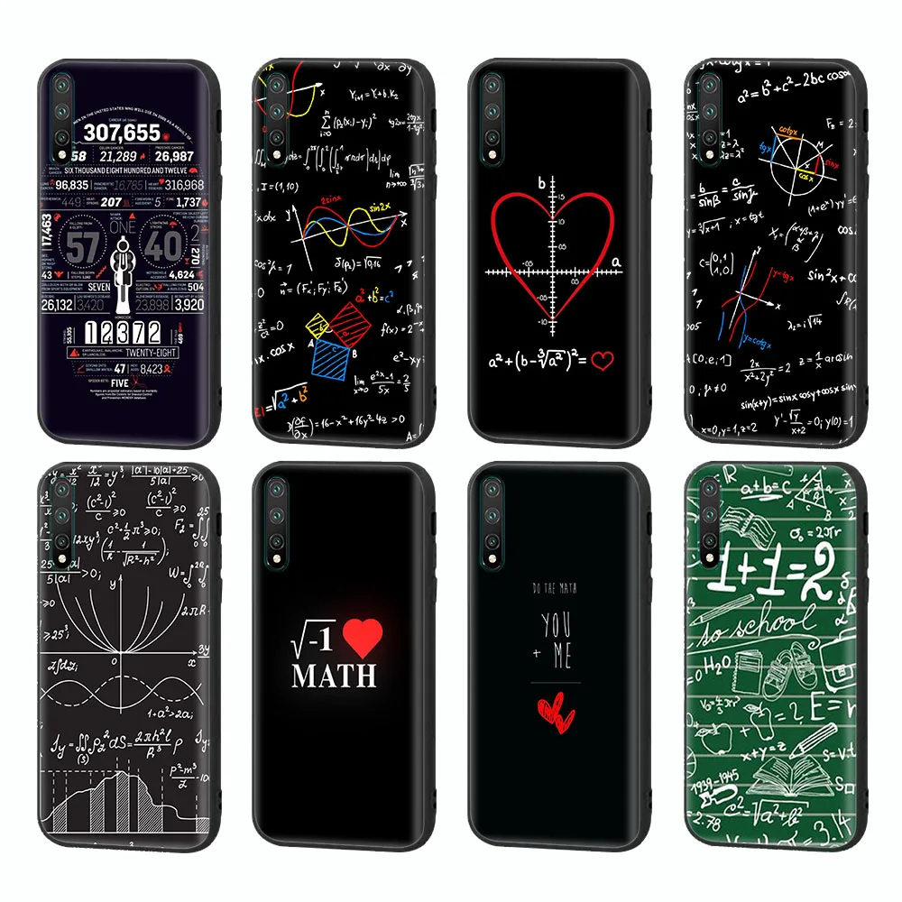 Sfondi Matematici Custodia Morbida Nera Per Samsung Galaxy S7 Edge J2 Prime J4 Core J5 Plus J7 Duo J8 Pro