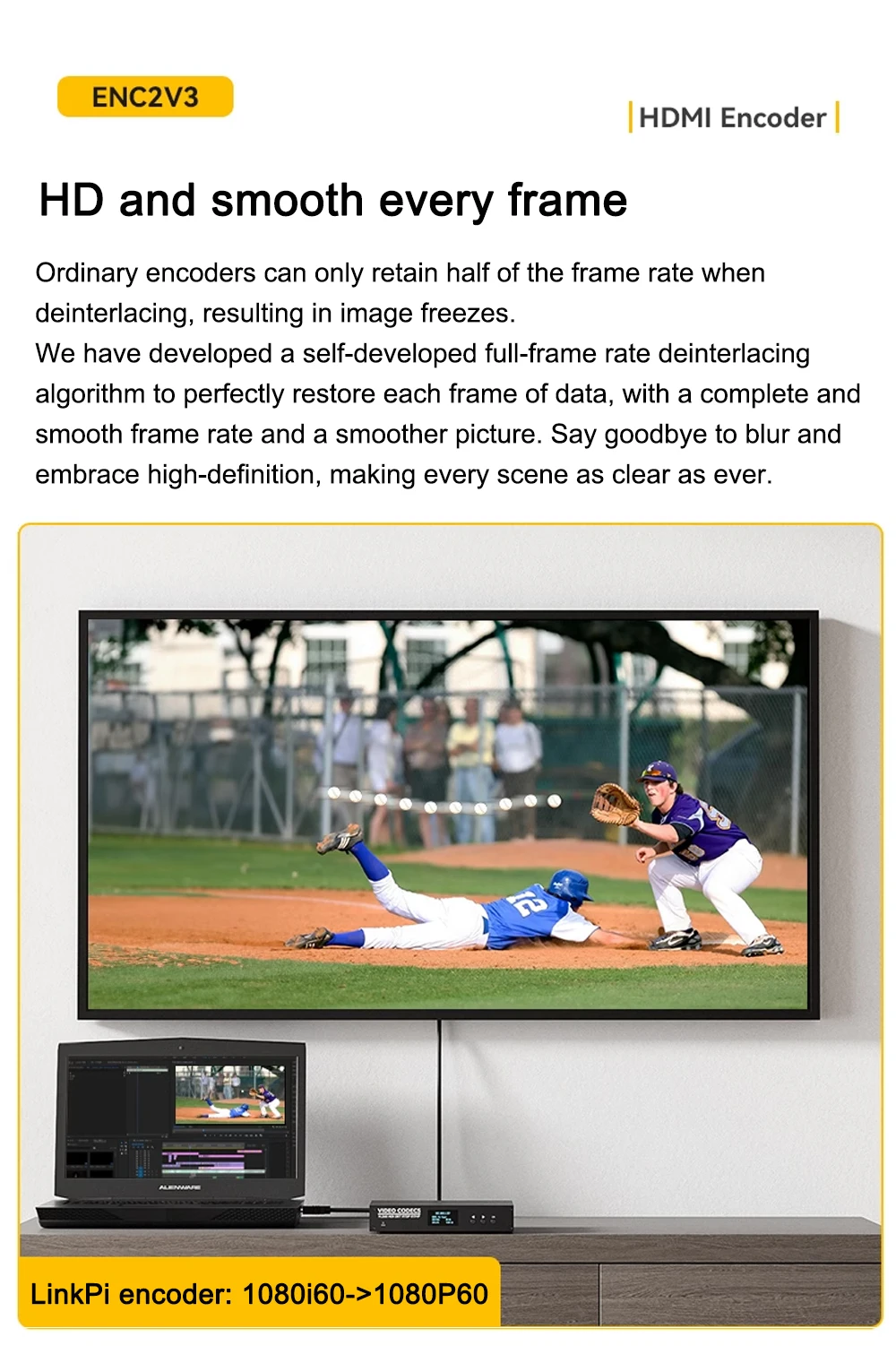 Link Pi ENC2_V3 4K Video Codec 2-channel HDMI Encoder/Decoder, SRT NDI, RTMP Liv