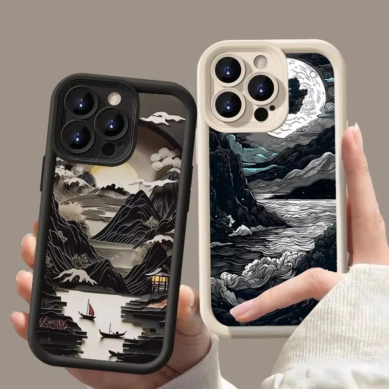 Serene Mountain and Water Landscape Phone Case Cover