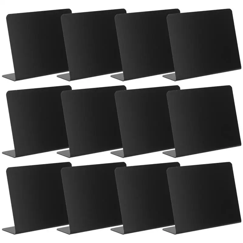 

12Pcs Sign Chalkboard Signs Food Mini Board Buffet Chalkboards Labels Message Blackboard Chalk Table Display Price Tabletop