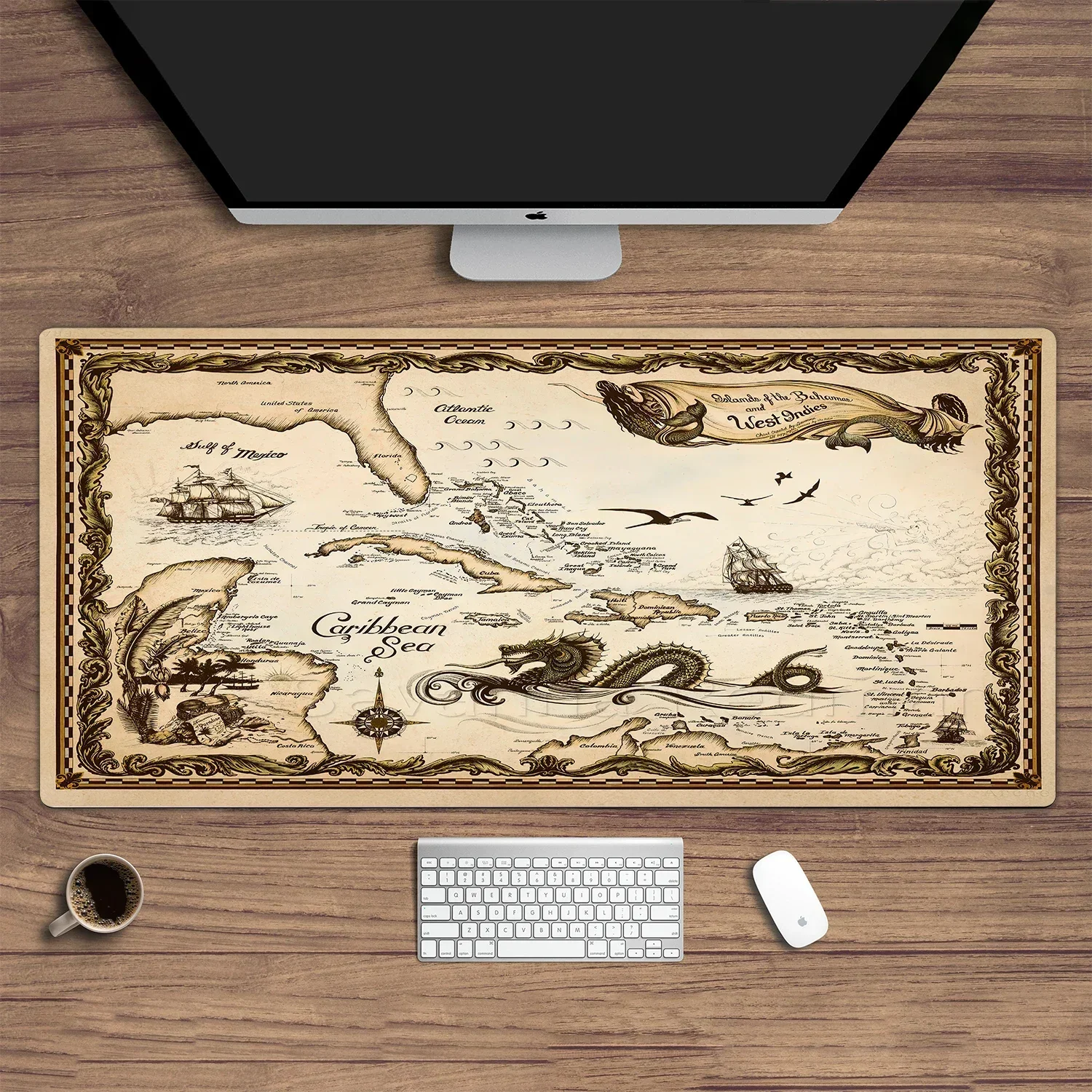 thumbnail image 1 of Alfombrilla de ratón grande con mapa antiguo de la Tierra Media XXL, alfombra de escritorio para juegos, alfombrilla de escritorio para ordenador portátil, 1 of 5