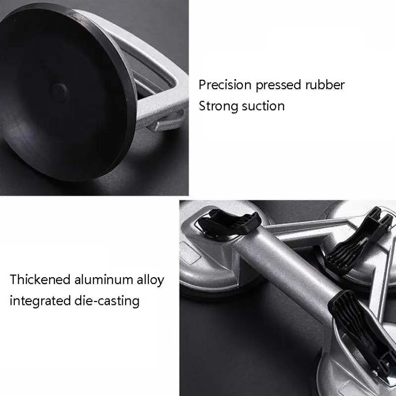120MM Aluminum Alloy Suction Cup Tiles Powerful Holder Ceramic Tile Class Vacuum Heavy Floor Tile Sucker Two Jaws Handling Tool