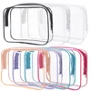 PVC Travel Storage Bag Cosmetic Bags Waterproof Transparent Cases Large Capacity Plastic Zipper Wash Bag Portable Make Up Pounch 2