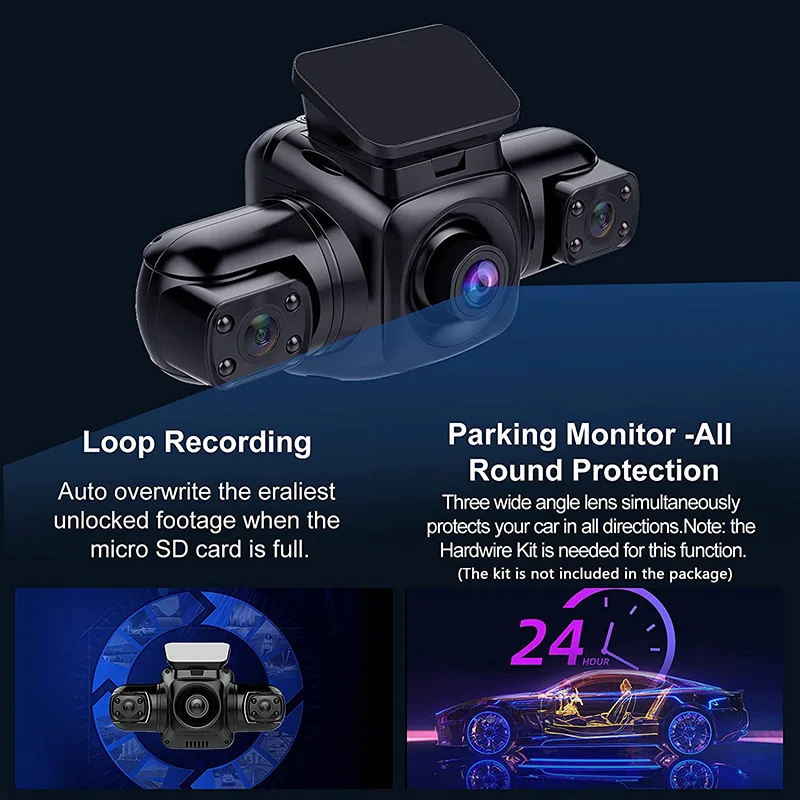   ķ, ڵ DVR, 360  ڵ  , ߰ ð, GPS  , 24 ð  , 4 ä Ǯ HD, 4x1080P