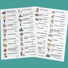 10 Sheets Family Daily Routines Sentences Stickers Situational Early Childhood Education Sticker Label for Kids Learning 4