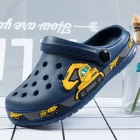 Children Shoes Baby Boys Slippers Cartoon Excavator Print Clogs Summer Breathable Soft Indoor Sports Boy Slippers 1