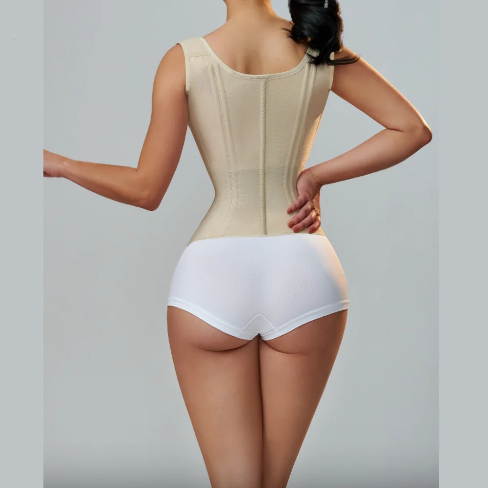 Faja colombiana shapewear feminino espartilho coxa trimmer gancho e  fechamento do olho ajustável suporte de mama barriga controle shaper corpo  - AliExpress