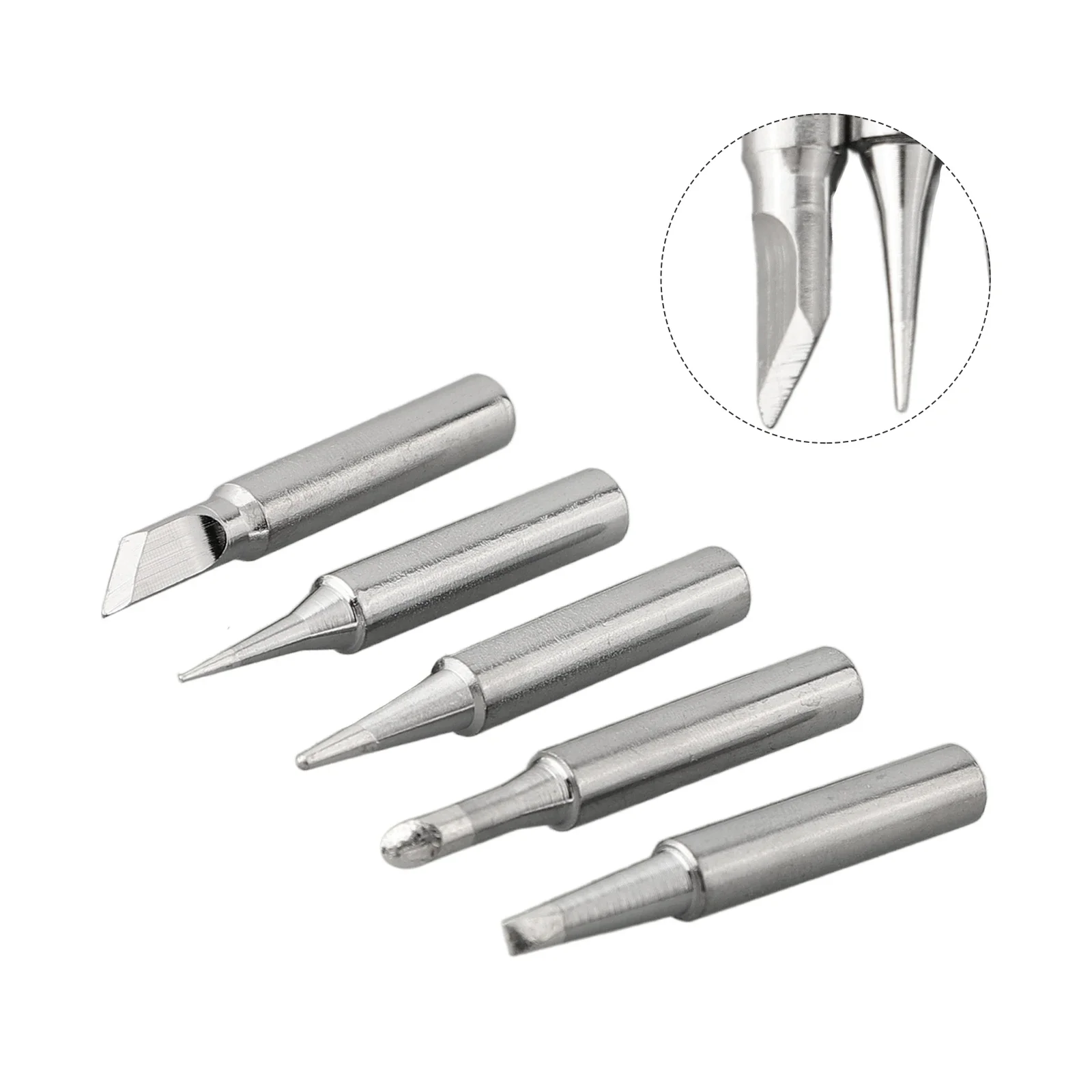 

Soldering Welding Head Soldering Iron Tip 5pcs Electric Soldering Iron Tips Lead-Pure Copper Silver Welding Outdoor