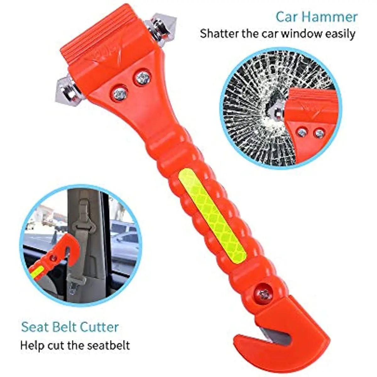 Auto-Flucht fenster brecher und Sicherheits gurts ch neider hammer mit  licht reflektieren dem Klebeband, lebens rettendes Überlebens kit -  AliExpress