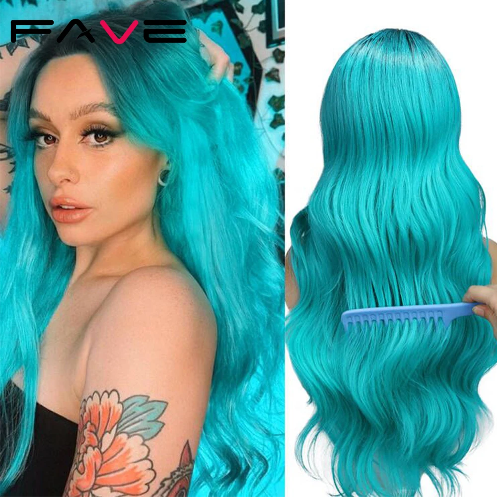 Curly Long Synthetic White Wig Wig Blue Green Purple Curly Green