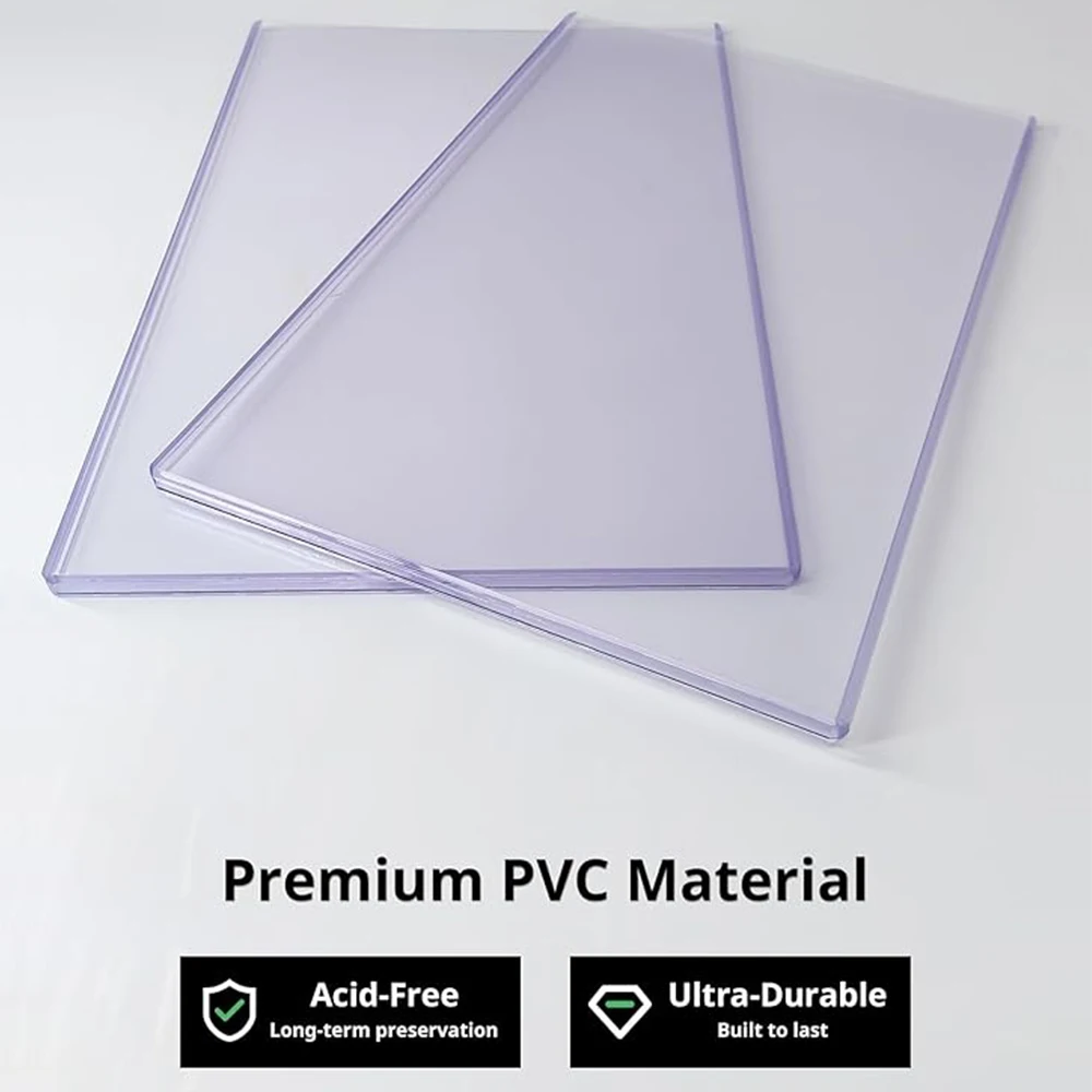 10-Pack UV Protective Comic Book Storage Sleeves, Durable Plastic Holders, 279x177x5mm Inner Size