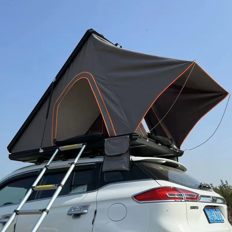 Tenda Da Tetto Per Auto A Triangolo Di Vendita Calda Da Campeggio All'Aperto Tenda Da Tetto Rigida In Alluminio Sottile Con Guscio Rigido Personalizza