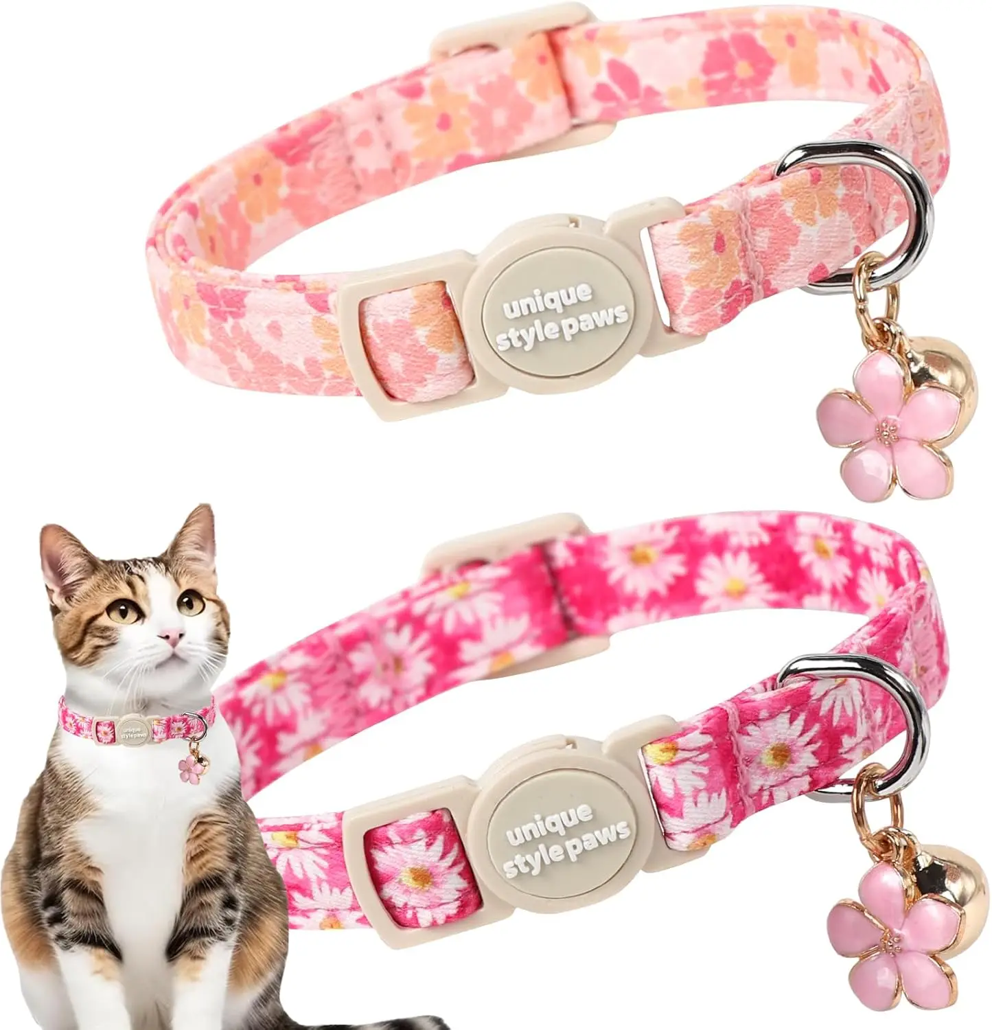 2-Pack Flower Breakaway Cat Collars 1