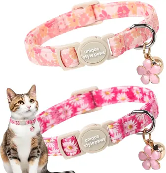 2-Pack Flower Breakaway Cat Collars 1