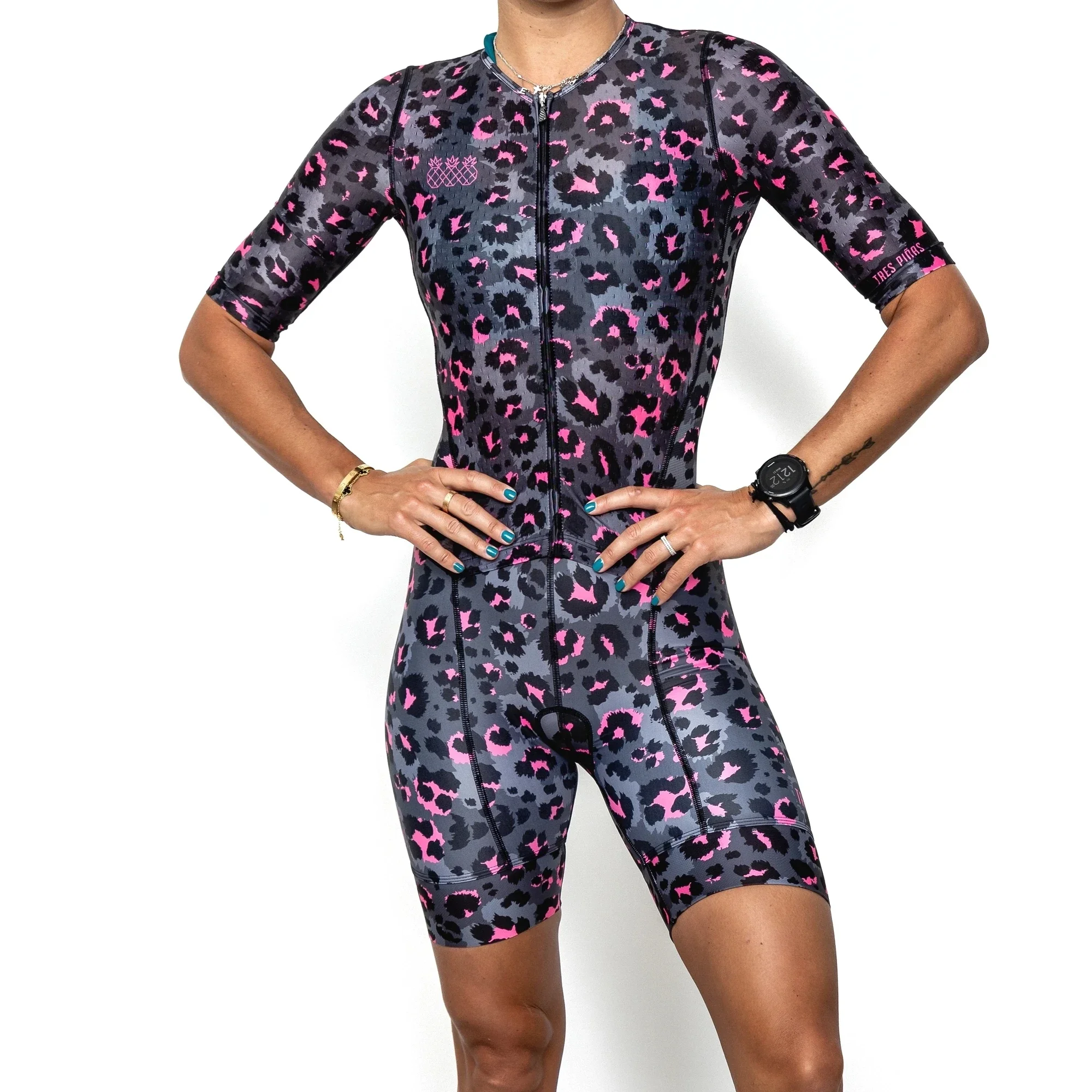 Tres Pinas Little Monkeys Skinsuit Triathlon Jumpsuits Pro Racing Womens Bicycle Clothes Ciclismo Three-piece suit Bodysuit triathlon jumpsuits