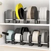 Cabinet Storage rack Kitchen Pot Plate Holder Multi-function Cooking Plate Pot Lid Dish Rack Chopping Board Bowl Metal Organizer 1