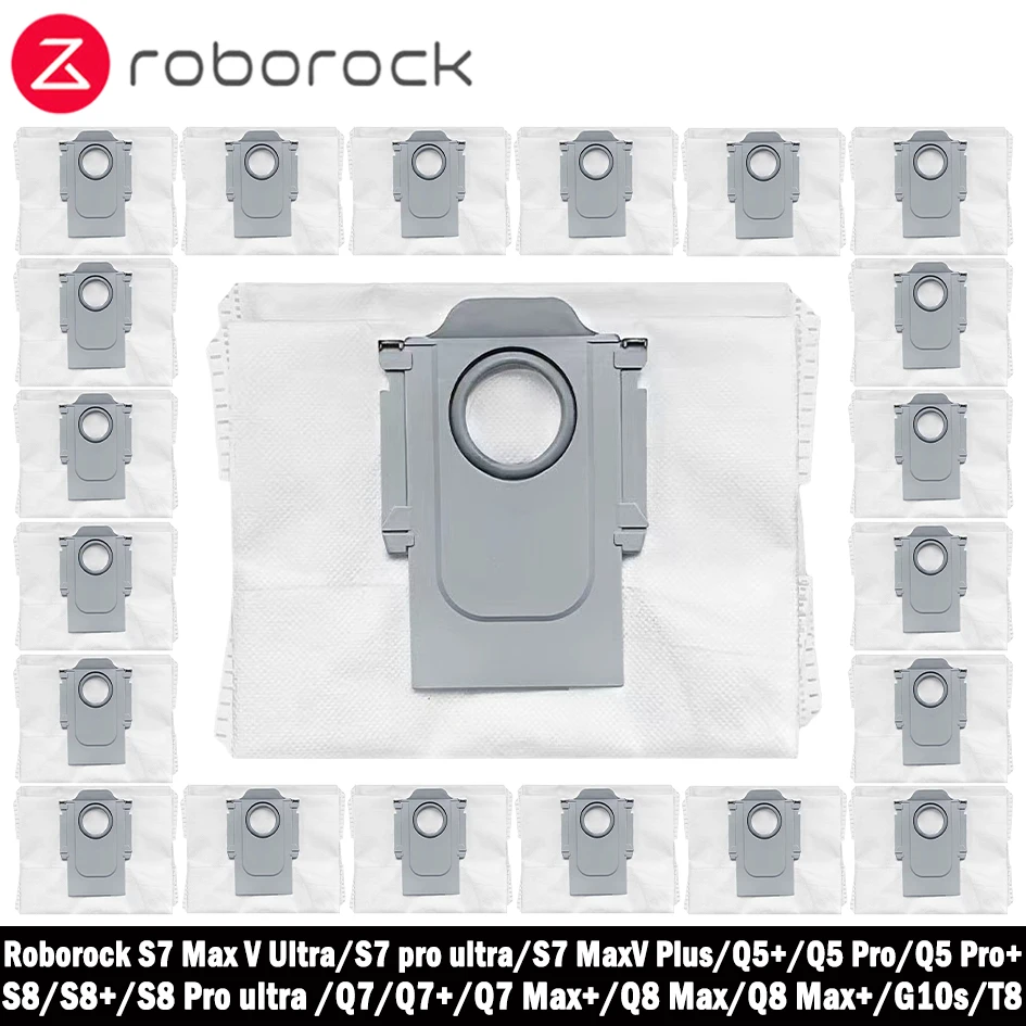 Reposição Roborock Aspirador Bolsa de pó s7 Pro Ultra s7 Maxv Ultra G10s q8 Max q5 Plus q7 Mais q7 Max Plus t8 s8 Mais s8 Plus Peças de