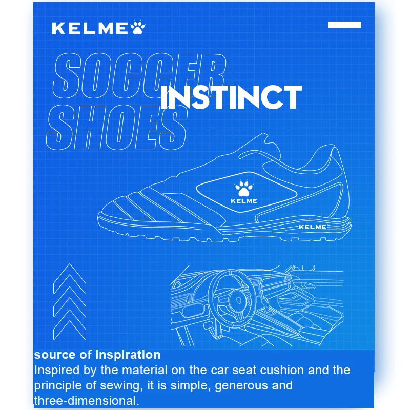 KELME Men Training TF Soccer Shoes Artificial Grass Anti-Slippery Youth Football Shoes AG Sports Training 871701