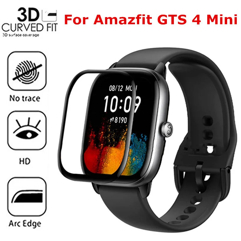 For Amazfit GTS 4 Mini PC Case+Tempered Glass Smart Watch Screen