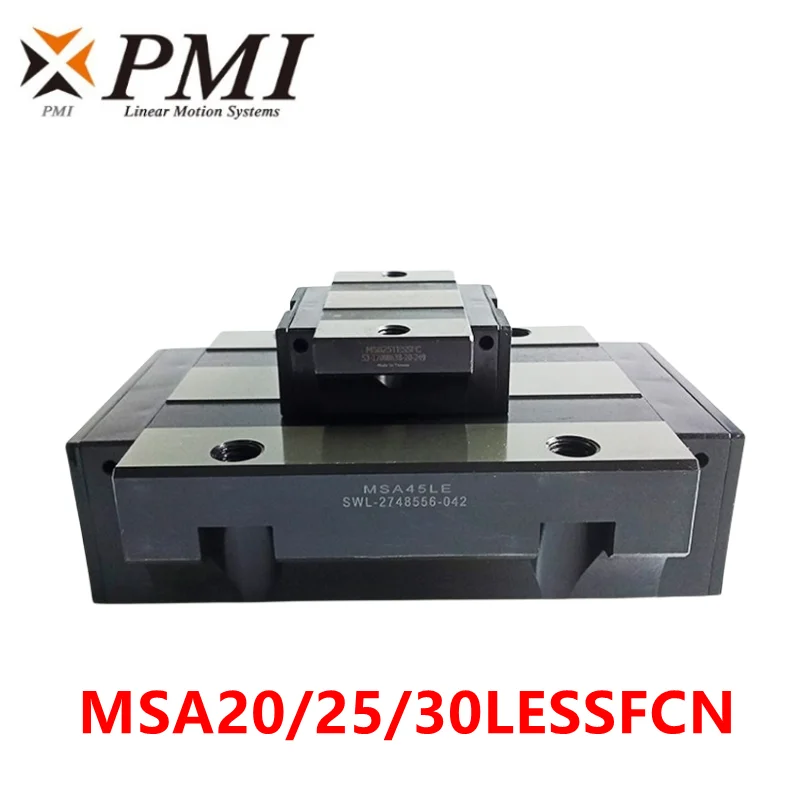 Taiwan PMI block carriage MSA20LESSFCN MSA25LESSFCN MSA30LESSFCN linear guide slider blocks MSA20/25/30LE -N CNC router parts