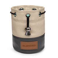 Golf Valuables Pouch Bucket Waist Design Golf Pouch Bag with Drawstrings Golf Tee Bag Pouch Leather Golf Tee Pouch Golf Ball Bag 2