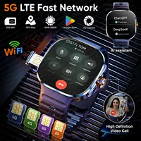 Montre connectée Android avec réseau 5G/4G complet, écran AMOLED de 2,4 pouces, appels indépendants, caméra, GPS, Wifi, Bluetooth, montre de sport 3