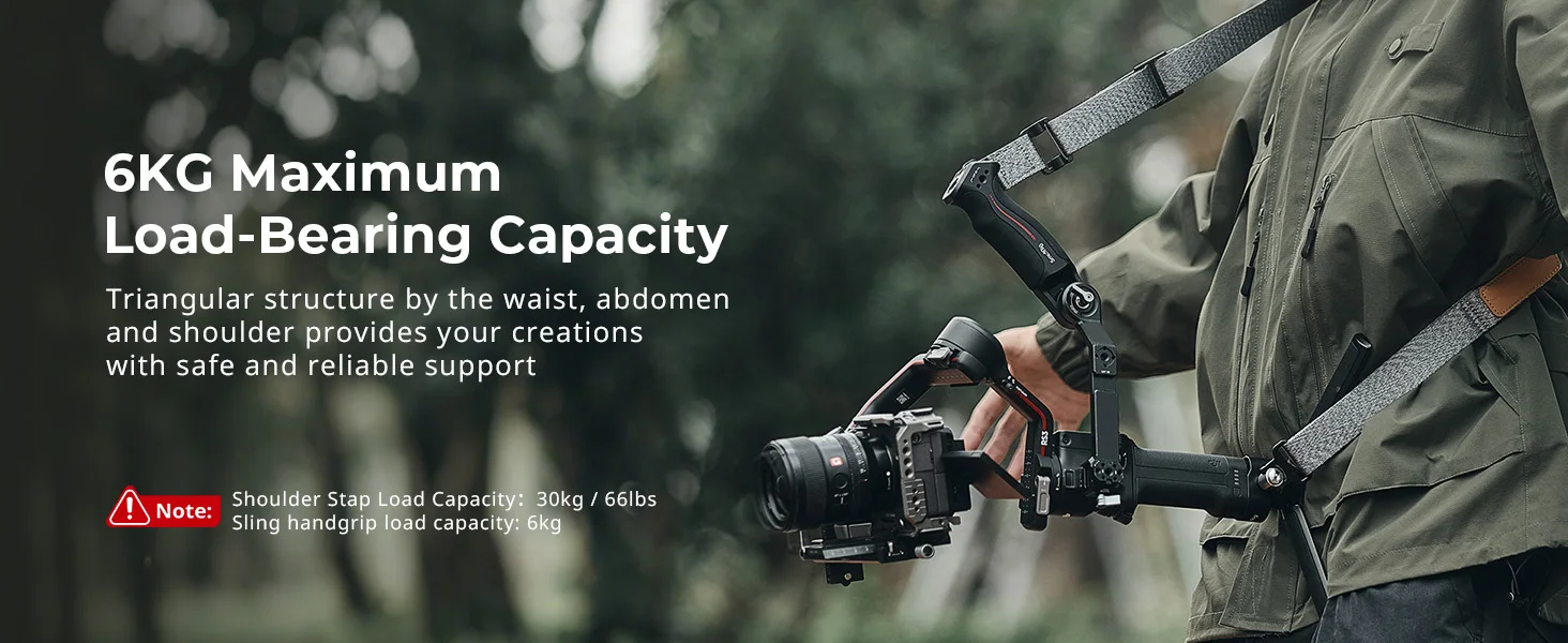 Sling Handle Kit with Weight-Reducing Shoulder Strap Kit for DJI RS 3/ RS 3 Pro