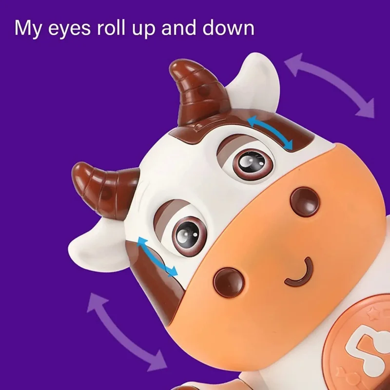 Little cute cow sing dance with music light swinging robots electric dolls children Baby early Educational Learning toys gifts 3