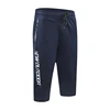 2021 Men Sport Cropped Pants Drawstring Zipper Pockets Training Running 3/4 Trousers Sweatpant Letter Printing Gym 7 Points Pant 1